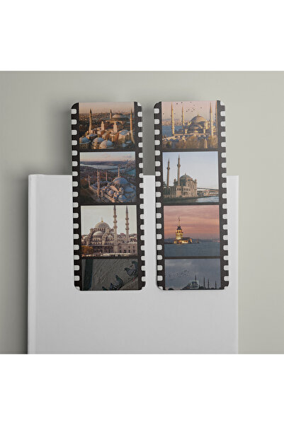 riyaz Kitap Ayracı, Çift Taraflı , Kalın Karton, Mat Selefonlu, 350gr Kalite