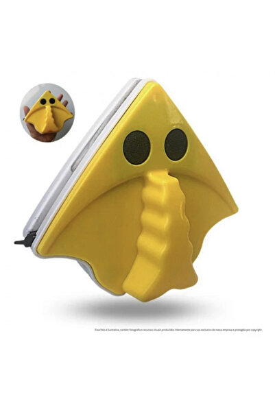 Generic Double-sided magnetic glass cleaning brush, window cleaning squeegee with handle for sliding doors