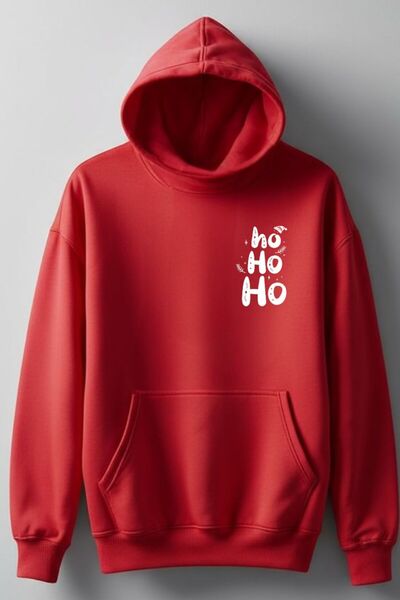 Sebesta Fashion New Season New Year's Hoho Printed 3-Ply Cotton Cap Hooded Eatshirts