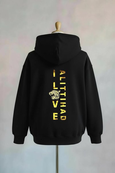 Vordevia Al Ittihad Fc B Printed Zippered O Oversized Sweatshirt