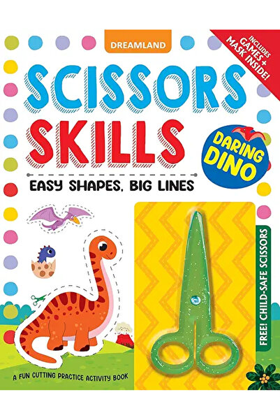 PHINDBOOKS كتاب أنشطة مهارات مقص الديناصور الجريء للأطفال