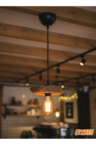 Eyzhen El Yapımı Bohem Hasır Sarkıt Avize – Şekillendirilebilir Kıvrımlı Sarkıt Lamba