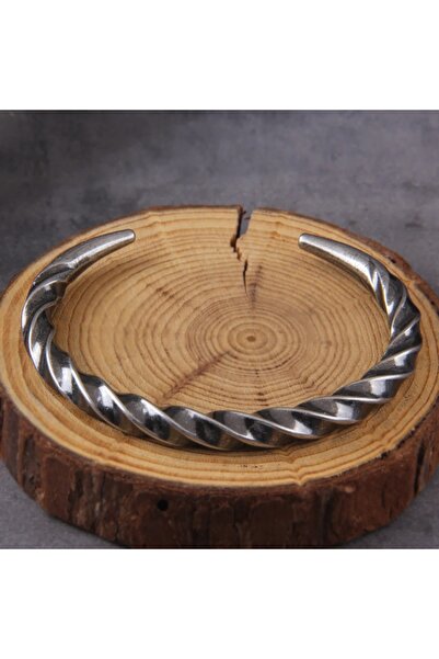 Viking Nordic Design Handcuff Style Adjustable 316L Steel Bracelet
