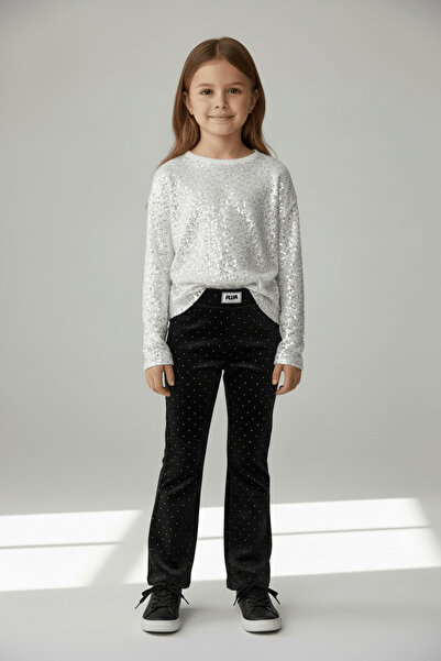 KidsMagazin Black pants with rhinestones