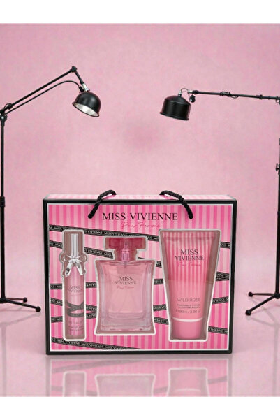 OEM Wild Rose Miss Vivienne Women's Gift Set 3 Pieces: Perfume, Lotion and Body Splash, Floral Aroma