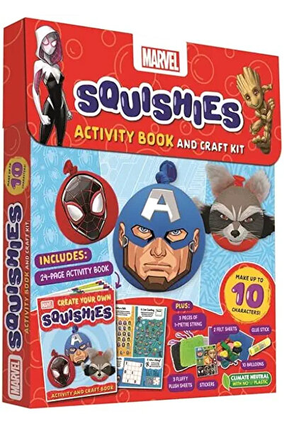 PHINDBOOKS مارفل: كتاب أنشطة ومجموعة أدوات حرفية Squishies