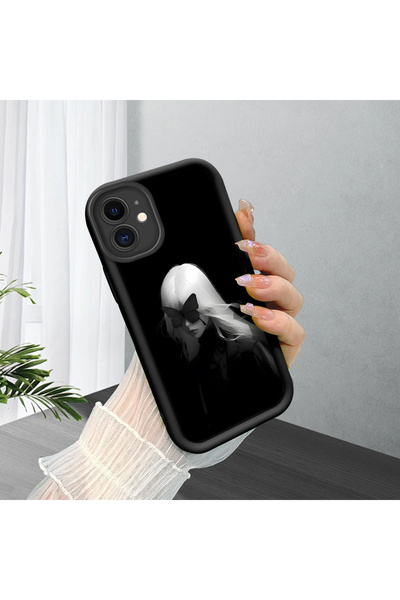 ucuc حافظة هاتف من السيليكون الأسود المتوافقة مع هاتف iPhone 12 بنمط أنيمي لح...