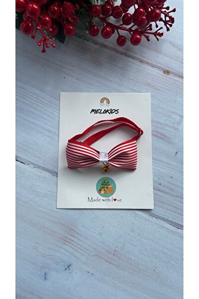 MeloKids Christmas Themed Red Striped Cat and Small Breed Dog Collar