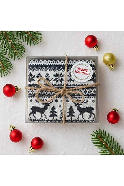 ALASEREN Cadou de Anul Nou în cutie de acetat – șosete colorate de iarnă în ambalaj elegant 🎁