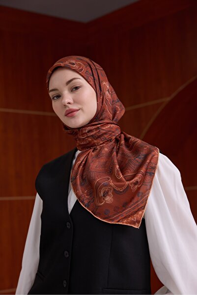 İpekhan Winter Bloom Soft Scarf 1243 Cinnamon