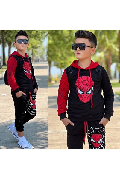 SPIDERMAN KIRMIZI TAM KAPANAN KOSTÜM TAKIM (KİDSPİTİRCİK)