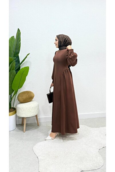 modasusev Balloon Sleeve Princess Hijab Dress