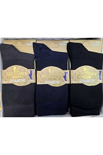 Aslanbey جوارب لمرضى السكري - خياطة مخفية - بامبو - مطاط مرن لا يترك أثرًا - ...