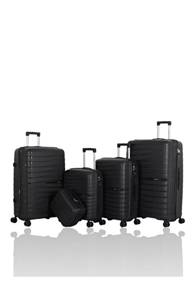 AVIATOR Luxury and complete travel bag set – 5 pieces made of highly durable, break-resistant polypropylene