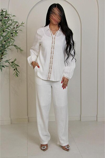 SELSAL Linen blouse and pants set