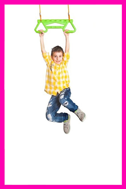 Bundera Terminator Çocuk Barfiksi Yeşil Bahçe Piknik Spor Aleti Ipli Çocuk Sallanma Denge Oyuncağı