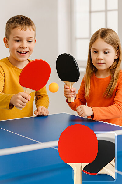 Eco Lounge Masa Tenisi Raket Seti 2 Adet Raket 3 Adet Top - Profesyonel Pinpo...