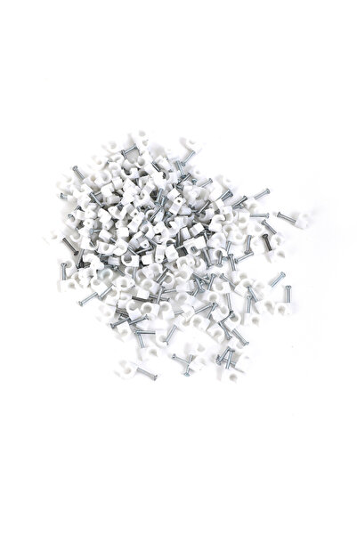 Lawazim Cable Clip 200pcs 12mm for Wall Cable Mounting and Home Office Setup