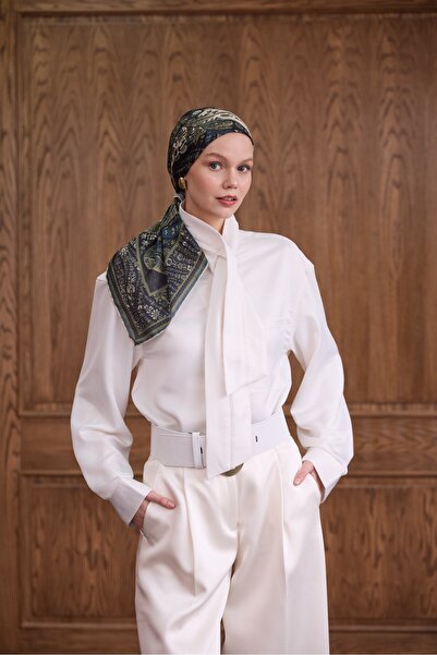 İpekhan Winter Bloom Μαλακό Κασκόλ 1242 Χακί Πράσινο