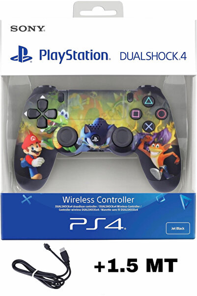 CRK TECH Playstation DualShock 4 Uyumlu V2 Yenilenmiş Ps4 Oyun Kolu Pc + Ps4 ( 1.5MT ŞARJ KABLOSU)