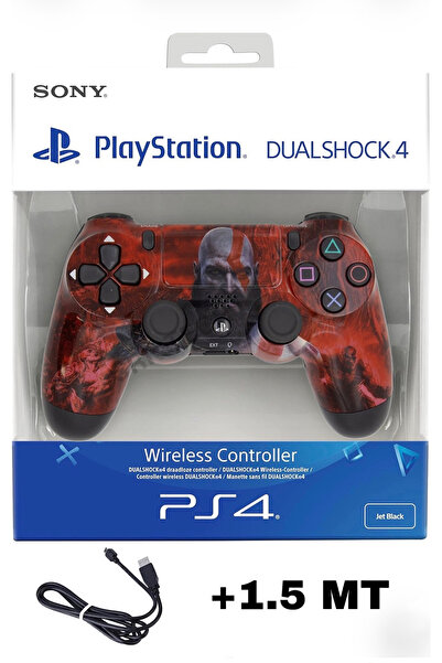 CRK TECH Playstation DualShock 4 Uyumlu V2 Yenilenmiş Ps4 Oyun Kolu Pc + Ps4 ( 1.5MT ŞARJ KABLOSU)