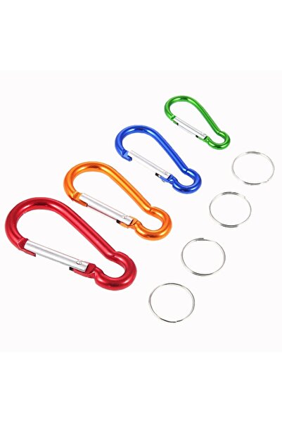 Lawazim Snap Clip 4pcs Alloy Carabiner Set for Keychains and Outdoor Carry