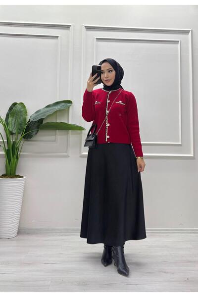 moda acar كارديجان تريكو بأزرار قصيرة