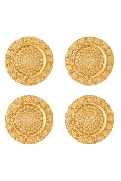 Dania Set of 2 gold glass serving plates, 32 cm – versatile for elegant tables ✨🍰🍬
