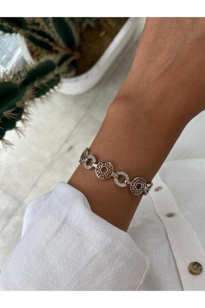 XUPING JEWELRY Special Series Vip Stone Ringed Antique Motif Xp Silver Bracelet