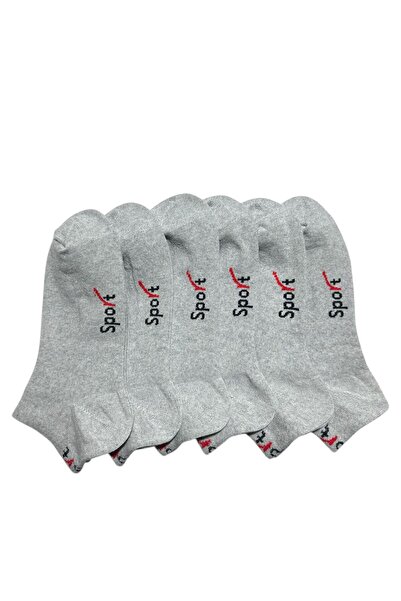 BYNDRSOCKS 6 Pairs Men's Booties Cotton Socks Gray