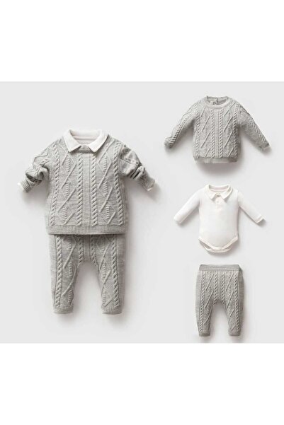 Nipperland Erkek Bebek 3'lü Yün Takım