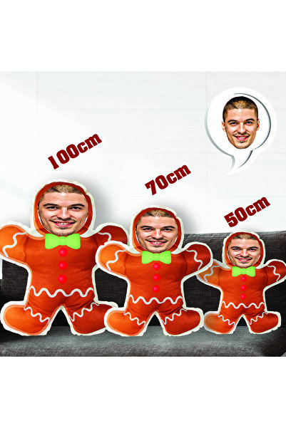 EJOYA Kişiye Özel Fotoğraflı Yeni Yıl Kurabiyesi Peluş 70 cm Yastık 116228