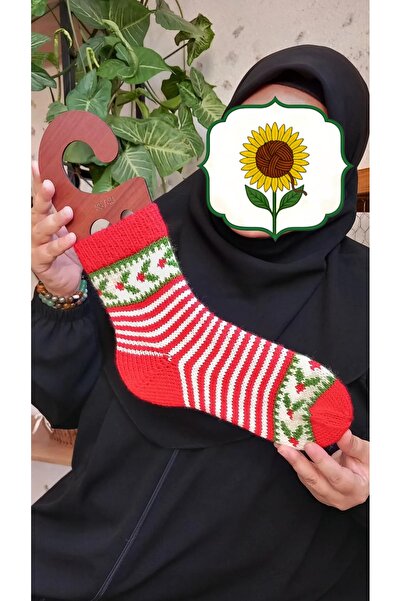 Günebakan Hand Knitted Kokinal Socks Compatible with Size 37-38-39