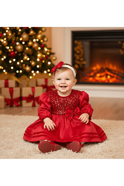 KidsMagazin Rochiță roșie cu paiete