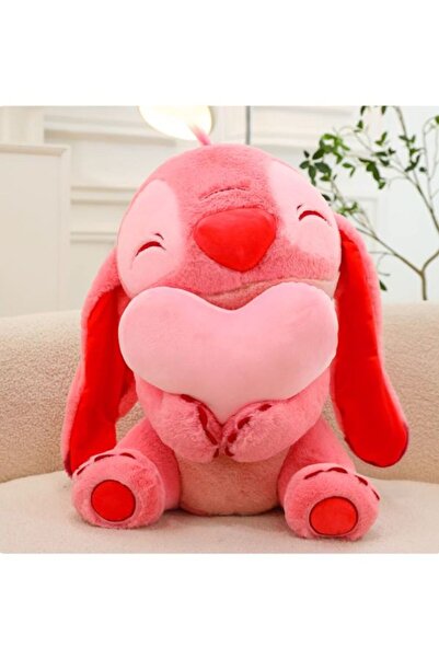 Miniso Adorable Disney Stitch Pink Plush with Heart – Soft Cuddly Toy 55cm