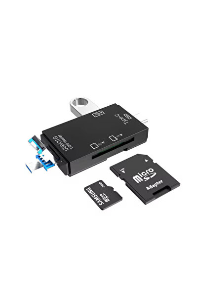 Bİ TIK BİLİŞİM 6-in-1 Functionality Otg Tf Sd Converter Card Reader