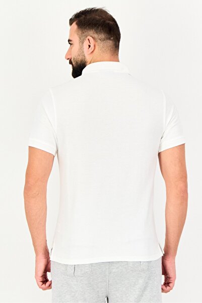 FILA Men Regular Fit Embroidered Logo Short Sleeve Polo Shirt, White