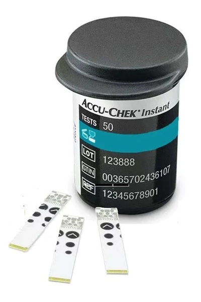 ACCU-CHEK Instant Accu-Chek Instant Blood Glucose Test Strips Total 400 Agent Strips (Set of 4 Packs)