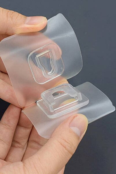 Le Touche Çift Taraflı Yapışkanlı Geçmeli Klips Çok Amaçlı Eşya Sabitleme Ask...