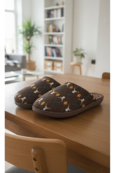 GEZER Plaid Pattern Winter Home Slippers. Guest & Cehi̇z & Winter Home Slippers.