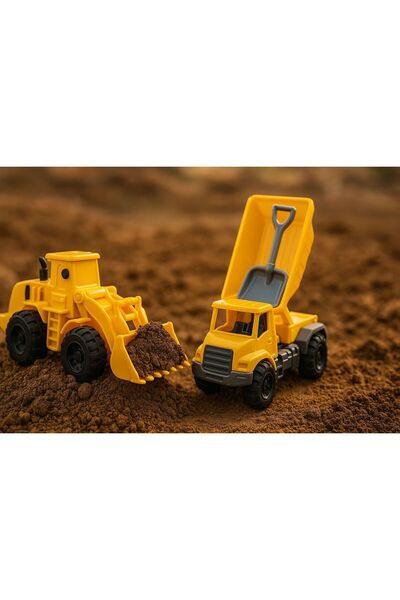 Akar Oyuncak Kamyon Kepçe Kürekli 2li 26 cm