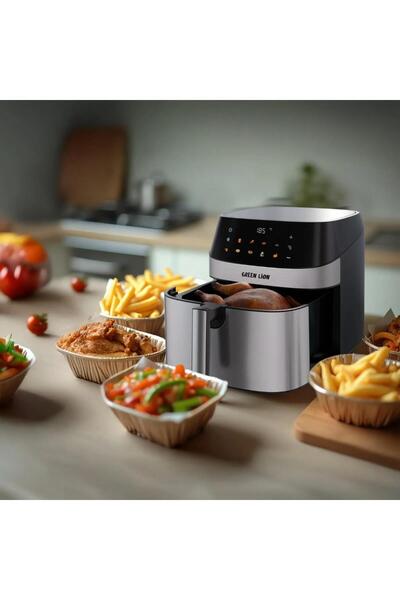Green Lion Deluxe 8L Air Fryer with LED Touch Screen, Rapid Air Circulation & 2200W Power