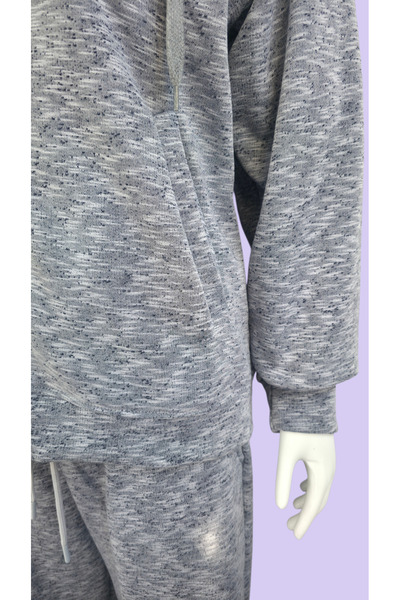 AHMERA Gray Unisex Regular Fit Zippered Hooded Hidden Pockets Transitional Jacket