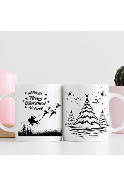 kubdekor هدية عيد الميلاد المجيد باللون الأسود لعيد الميلاد المجيد، مطبوع كوبًا