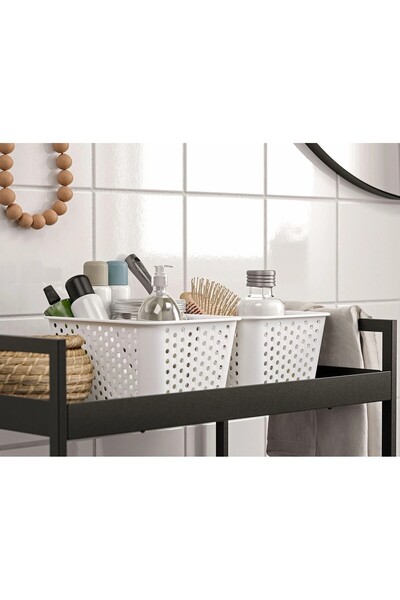 IKEA QUİCK 3 Adet Plastik Sepet 15x20x10 Cm 3'lü Set Düzenleme Kutusu Düzenle...