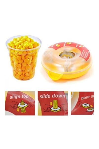 Generic Corn kernel remover, one-step, yellow, plastic, easy to use
