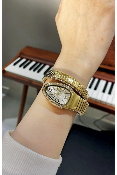 stylek Women's gold-tone wrap watch