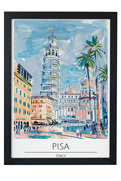 gxe.art PISA ITALIJA Dekorativna zidna slika sa drvenim okvirom