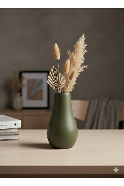 TACTIC Dekoratif Modern Form Taş Vazo - Küçük Boy Şık Masa Üstü Çiçeklik – 13 cm