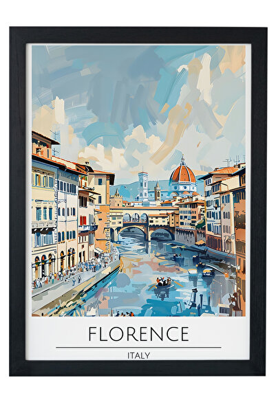 gxe.art Florence Ponte Vecchio Italija Putnički poster | Dekorativna zidna sl...